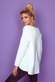 Luźna bawełniana bluzka z szerszym dekoltem K188 biała