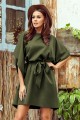 Sukienka motyl z paskiem wiązanym w talii - KHAKI