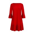 586228-3 LUCY - plisowana wygodna sukienka - CZERWONA-7