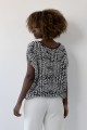 Bluzka ażurowa na lato z bawełny organicznej F2029 czarna