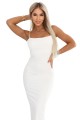 8264673-1 Sukienka midi na cienkich ramiączkach z subtelnym połyskiem - ecru-10