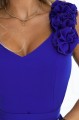643-8 Elegancka wieczorowa suknia maxi z rozcięciem i różami - chabrowa-9 8376 