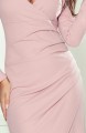 3392290-1 Asymetryczna sukienka z dekoltem i drapowaniem - LILA-5
